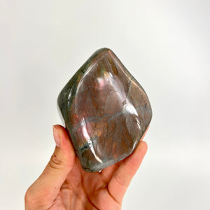 Crystals NZ: Purple & orange flash labradorite crystal - very rare