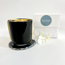 Load image into Gallery viewer, Candles Crystal Packs NZ: Bespoke cacao &amp; sandalwood candle &amp; crystal gift pack
