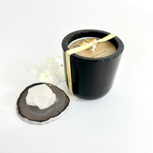 Load image into Gallery viewer, Candles Crystals NZ: Bespoke large coconut &amp; lime candle &amp; crystal gift pack
