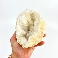 Load image into Gallery viewer, Crystals NZ: Clear quartz crystal geode half 1.1kg
