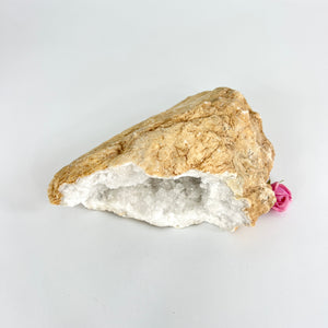 Large Crystals NZ: Clear quartz crystal geode half