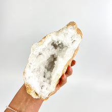 Load image into Gallery viewer, Large Crystals NZ: Clear quartz crystal geode half
