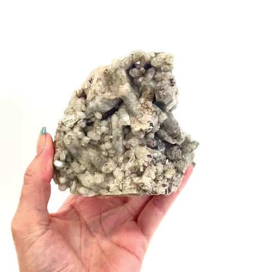 Clear quartz & chlorite crystal cluster | ASH&STONE Crystals NZ