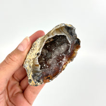 Load image into Gallery viewer, Crystals NZ: Agate crystal geode half
