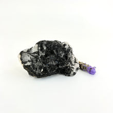 Load image into Gallery viewer, Crystals NZ: A-Grade black tourmaline in quartz crystal chunk
