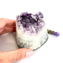 Load image into Gallery viewer, Crystals NZ: Amethyst crystal cluster with polished sides
