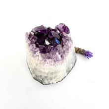 Load image into Gallery viewer, Crystals NZ: Amethyst crystal cluster with polished sides
