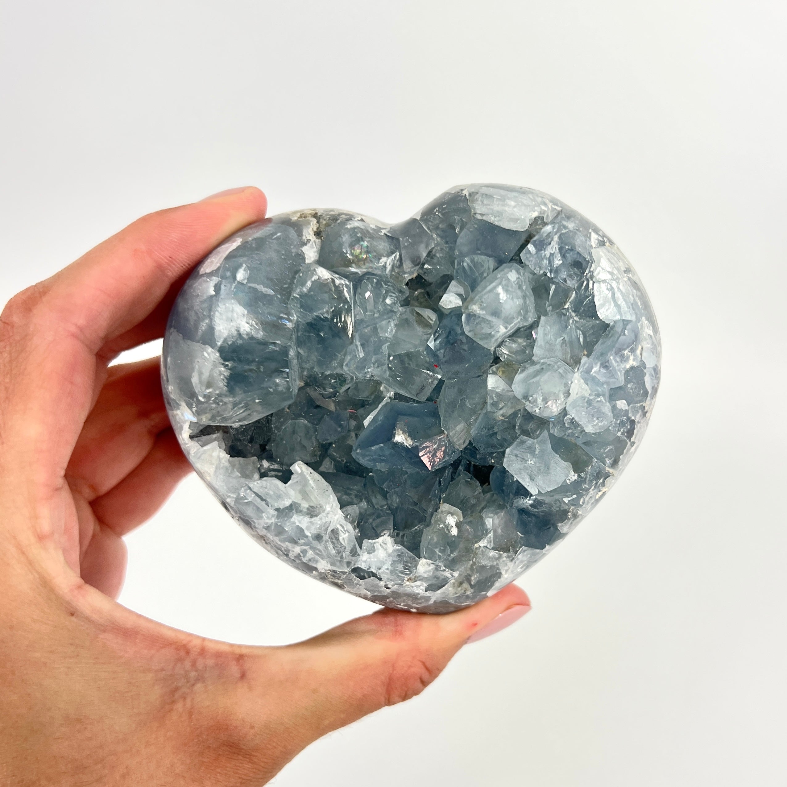 Crystals NZ: Celestite crystal heart