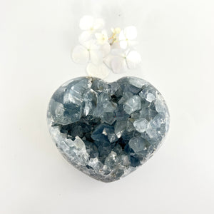Crystals NZ: Celestite crystal heart
