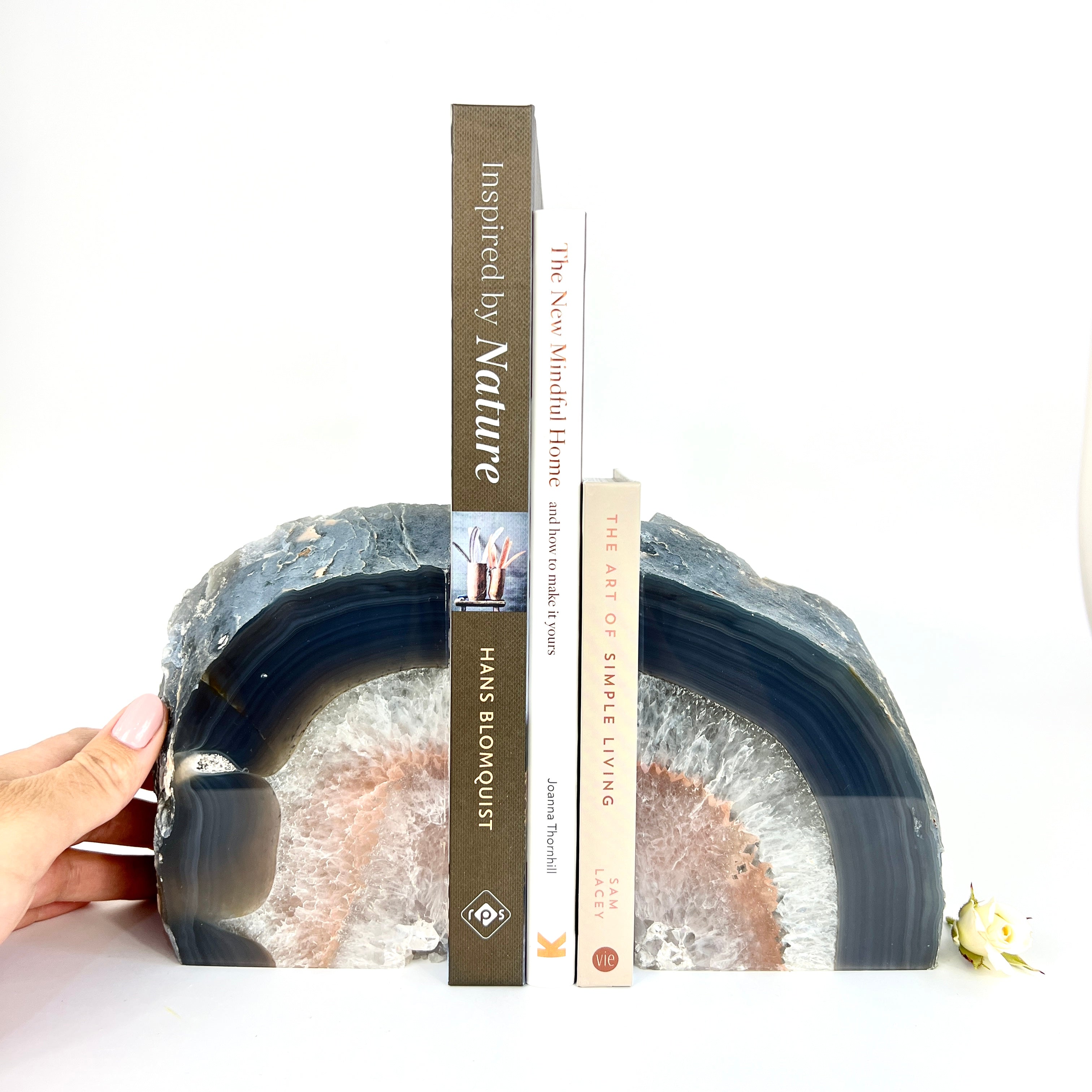 Large Crystals NZ: Large agate crystal bookends