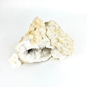 Large Crystals NZ: Large clear quartz crystal geode half 3.892kg