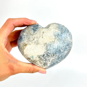 Large Crystals NZ: Large celestite crystal heart