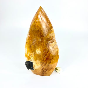 Large Crystals NZ: Golden healer quartz crystal with black tourmaline inclusion 1.262kg - rare