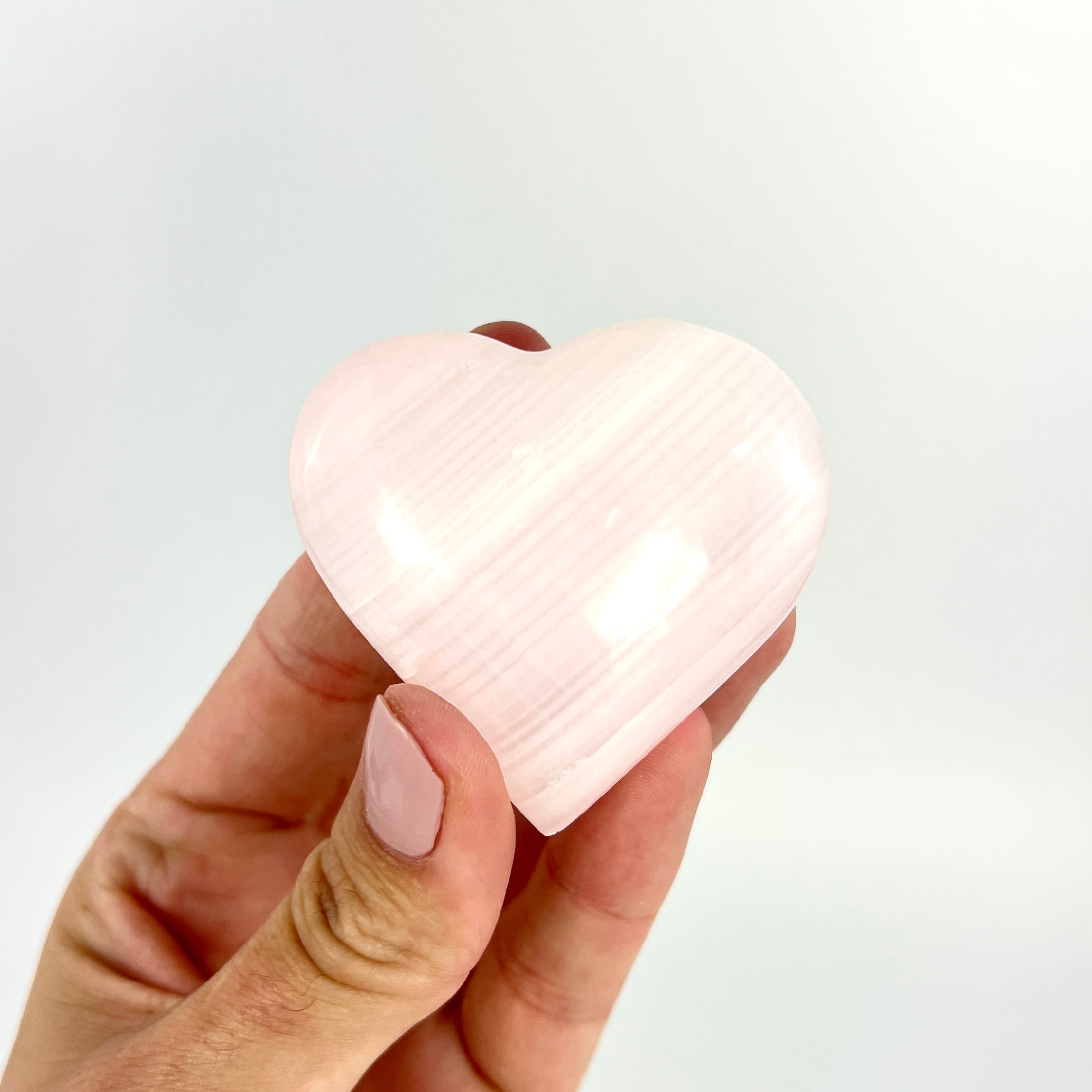 Crystals NZ: Mangano calcite crystal heart
