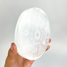 Load image into Gallery viewer, Crystals NZ: Selenite crystal astrology disc
