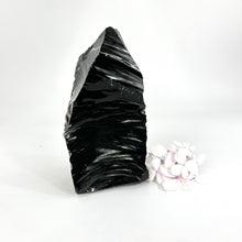 Load image into Gallery viewer, Large Crystals NZ: Large black obsidian with cut base
