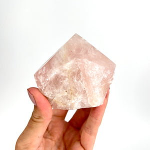 Crystals NZ: Rose quartz crystal point
