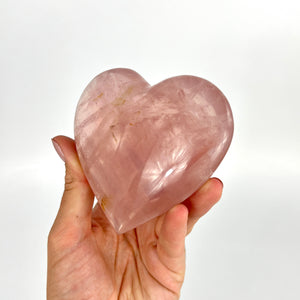Crystals NZ: Rose quartz crystal heart