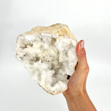Load image into Gallery viewer, Large Crystals NZ: Large clear quartz crystal geode half
