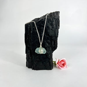 Crystal Jewellery NZ: Bespoke aquamarine crystal necklace 16" chain