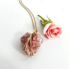 Load image into Gallery viewer, Crystal Jewellery NZ: Bespoke Pink Amethyst crystal necklace 22-inch chain
