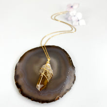 Load image into Gallery viewer, Crystal Jewellery NZ: Bespoke Kundalini natural citrine crystal necklace 22-inch chain
