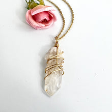 Load image into Gallery viewer, Crystal Jewellery NZ: Bespoke Kundalini natural citrine crystal necklace 18-inch chain
