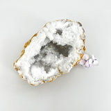 Large Crystals NZ: Clear quartz crystal geode half