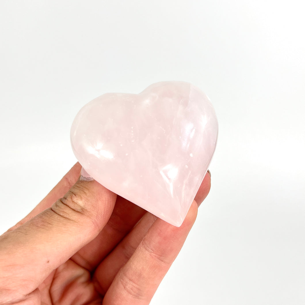 Crystals NZ: Pink mangano calcite crystal heart
