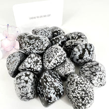 Load image into Gallery viewer, Crystals NZ: Snowflake obsidian crystal tumblestone
