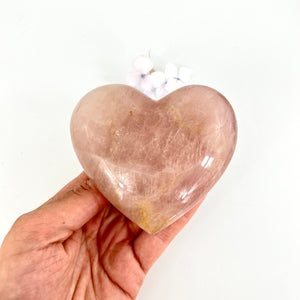 Crystals NZ: Rose quartz crystal heart