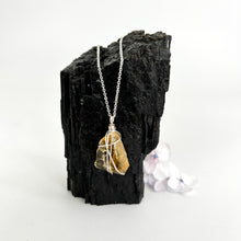 Load image into Gallery viewer, Crystal Jewellery NZ: Honey calcite crystal necklace 20-inch chain
