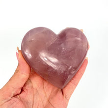 Load and play video in Gallery viewer, Crystals NZ: Large rose quartz crystal polished heart
