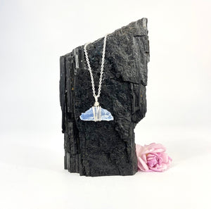 Bespoke kyanite crystal necklace 16-inch chain