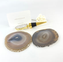 Load image into Gallery viewer, Crystal Gift Packs NZ: Coasters &amp; wine stopper crystal gift set

