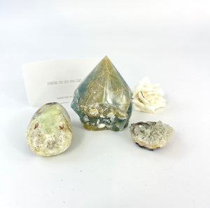 Crystal Packs NZ: Bespoke green goddess crystal interior pack