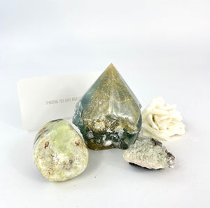 Crystal Packs NZ: Bespoke green goddess crystal interior pack