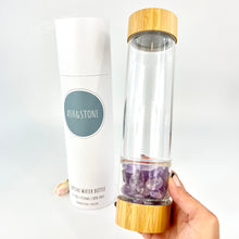 Load image into Gallery viewer, Amethyst crystal water bottle | ASH&amp;STONE Crystals Shop Auckland NZ
