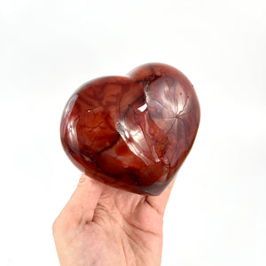 Crystals NZ: Large carnelian crystal heart