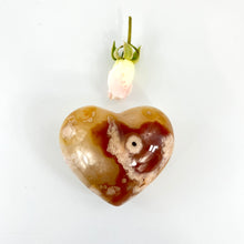 Load image into Gallery viewer, Crystals NZ: Flower agate crystal polished heart
