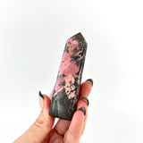 Crystals NZ: Rhodonite crystal tower