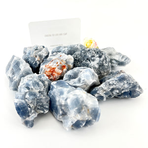 Blue calcite crystal chunk | ASH&STONE 