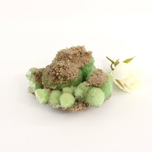 Load image into Gallery viewer, Crystals NZ: Green aragonite crystal cluster
