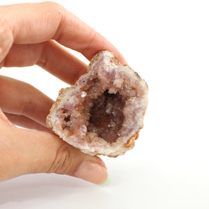 Pink amethyst crystal geode half | ASH&STONE Crystals NZ