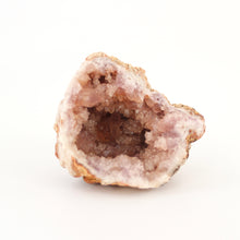 Load image into Gallery viewer, Pink amethyst crystal geode half
