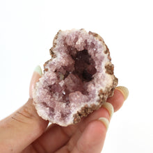 Load image into Gallery viewer, Crystals NZ: Pink amethyst crystal geode half
