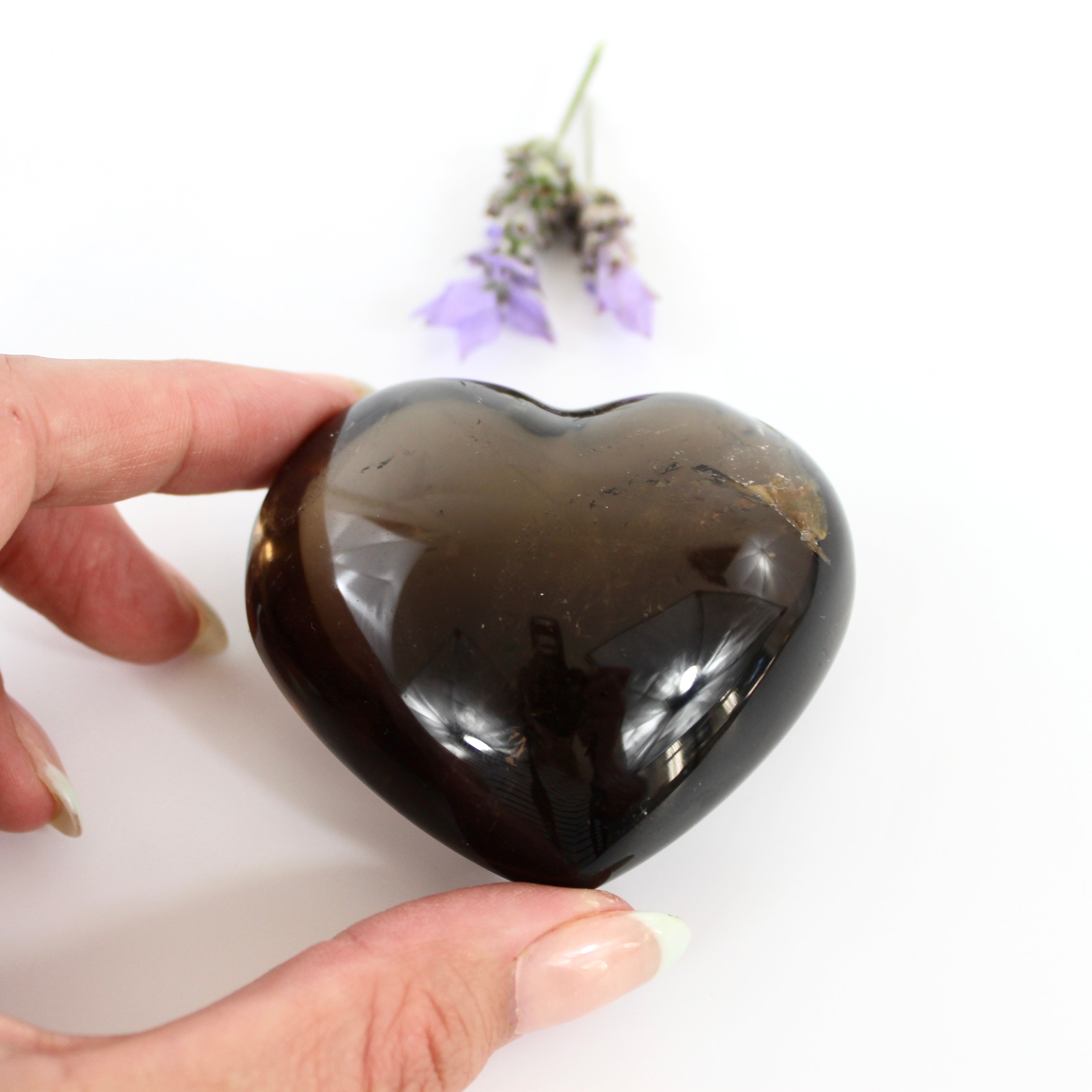 Crystals NZ: Smoky quartz crystal heart