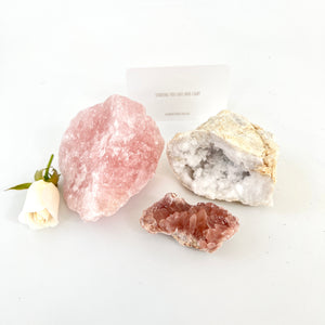 Crystal Packs NZ: Self love crystal gift pack with rare pink amethyst
