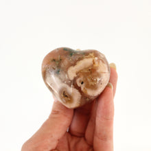 Load image into Gallery viewer, Crystals NZ: Flower agate crystal polished heart
