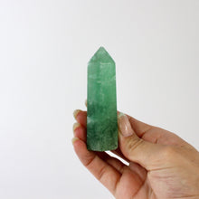 Load image into Gallery viewer, Crystals NZ: Green fluorite polished crystal generator
